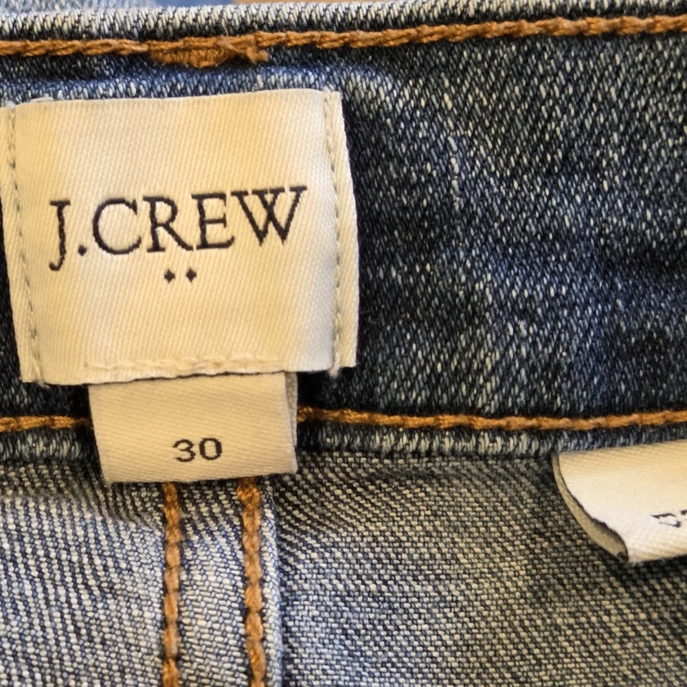 J Crew Jeans Womens Sz 30 Light Wash Distressed Straight Leg Denim Pants Stretch